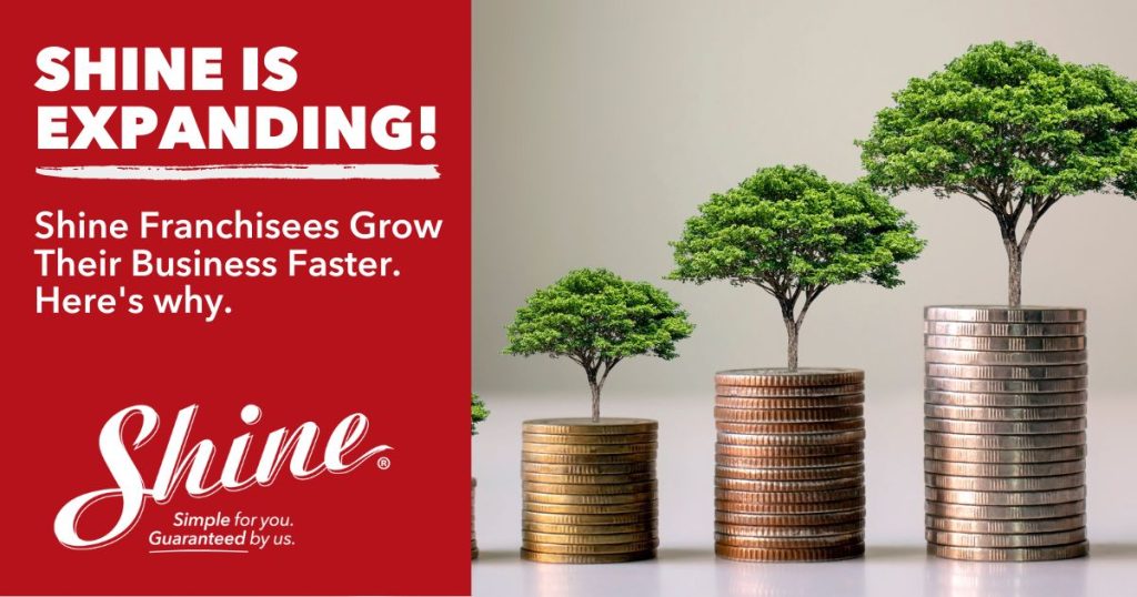 Increasing coin piles, referring Shine is a great franchise for expanding.