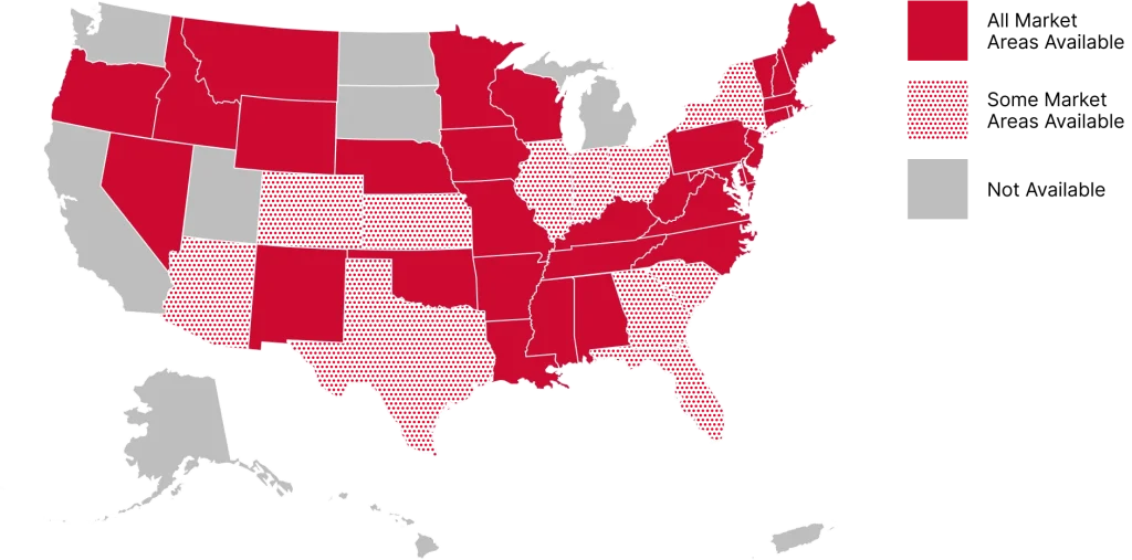 United States map, referring Shine's locations and opportunities.
