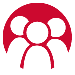 People icon, referring servant leadership