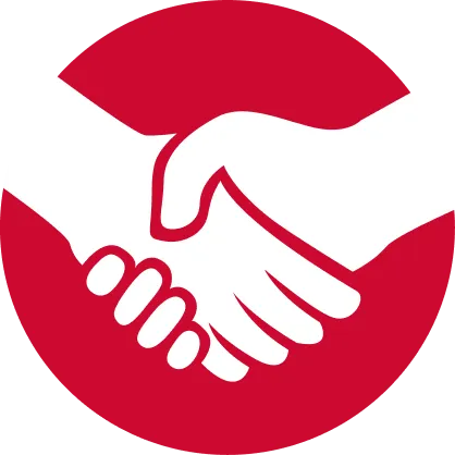 Handshake icon, referring agreement.