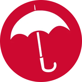 Umbrella icon, referring coverage.